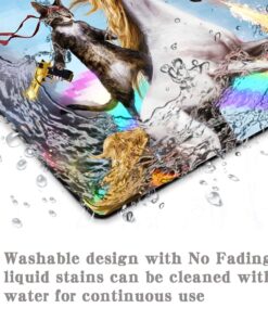 Apottwal MP-0003 Funny Cute Cat Dressed as Rambo with Gun Riding a Glowing Red Eyes Fire Breathing Unicorn Mouse Pad 1 19 81QWIRVX2CL