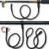 Campingandkayaking Made in The USA. Kayak Paddle/Rod/Gear Leash Now with Cinch Lock, 3 Black Leashes and 1 Carabiner. Built to Last.