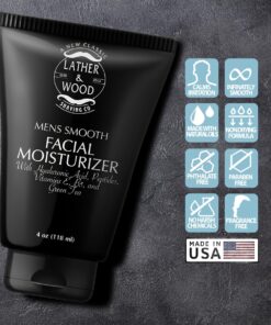 Face Moisturizer for Men - Lather & Wood's Luxurious Sophisticated Face Lotion for Men, for the Man’s Man. Fragrance-Free Facial Cream for Men. (Unscented, 4 ounce) 10 81QXIszov4L