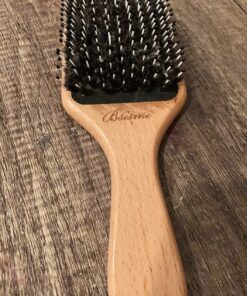 Bsisme Hair Brush-Boar Bristle Hairbrush with Detangling Pins Wooden Paddle Detangler Hairbrush for Women Men Reduce Frizz Dry Restore Natural Shine Natural Wood Color 37 81QYRsR5RL