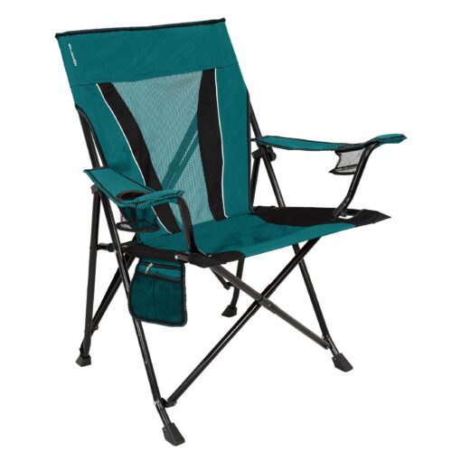 Kijaro XXL Dual Lock Portable Camping Chair - Supports Up to 400lbs - Enjoy The Outdoors in a Versatile Folding Chair, Sports Chair, Outdoor Chair & Lawn Chair Cayman Blue Iguana