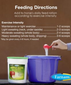 Farnam Apple Elite Horse Electrolyte Powder, Replaces minerals lost in sweat during exercise, extreme weather & stressful conditions, 5 lb., 40 day supply 5 pounds 15 81QbyEmWqkL
