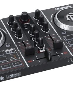 Numark Party Mix - Complete DJ Controller Set for Serato DJ with 2 Decks, Party Lights, Headphone Output, Performance Pads and Crossfader/Mixer 27 81QcAGq8k S