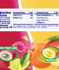 Mentos Sugar-Free Chewing Gum, Tropical, Red Fruit and Lime, Bulk, 50 Piece Bottle (Pack of 6) Tropical/ Redfruit & Lime 50 Count (Pack of 6) 12 81QcDuXjpmL