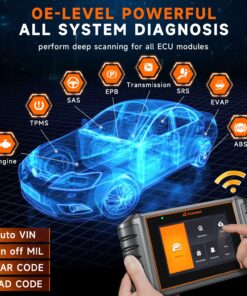 2023 FOXWELL NT726 OBD2 Scanner All System 12 Services Car Diagnostic Scanner Lifetime Free Update Car Scanner ABS Bleeding/Oil/EPB/SAS/D-P-F Regen/TPMS/Throttle Reset Code Reader, Android 9.0 35 81QeEL6Un L