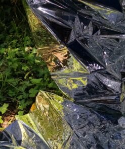 Sharp Survival Shack Emergency Survival Shelter Tent | 2 Person Mylar Thermal Shelter | 8' X 5' All Weather Tube Tent | Reflective Material Conserves Heat | Lightweight | Waterproof | Best Su 40 81Qec8YPObL