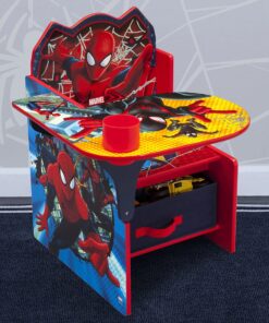 Delta Children Chair Desk With Storage Bin - Greenguard Gold Certified, Spider-Man, Arm Rest, Cushion Availability, Engineered Wood 21 81QerZwqsvL