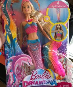 Barbie Dreamtopia Doll, Rainbow Lights Mermaid with Glimmering Light-Up Rainbow Tail, Headband and Blonde Hair Twinkle Lights 45 81QfE9hAO2L