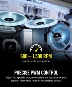 Corsair LL Series, LL120 RGB, 120mm RGB LED Fan, Triple Pack with Lighting Node PRO- White, Lighting Node PRO Included, LL120 RGB White,CO-9050092-WW Triple Pack w/ Lighting Node PRO 41 81QfZnfJCEL