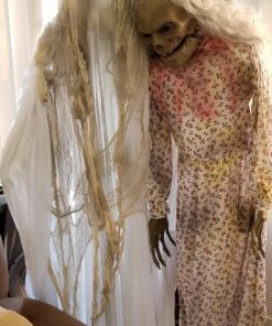 Fun Express Indoor and Outdoor Halloween Decorations - Ransform Your Home Intohaunted House with Our Lifesize Ghost Girl Bride Scary Halloween Decorations, Instill Fear with The Flashing Red Eyes 19 81QgTDwRxyL