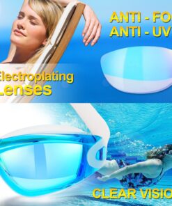 Yizerel Swim Goggles, 2 Pack Swimming Goggles for Adult Men Women Youth Kids Child Sapphire Blue/Light Blue(mirrored) 9 81QgcSJUuxL