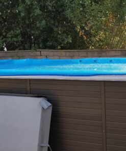 Intex Solar Pool Cover for 18' x 9' Rectangular Frame Outdoor Swimming Pools with Carrying Storage Bag, (Pool Cover Only), Blue Solar Cover 26 81QhFuCvvCL