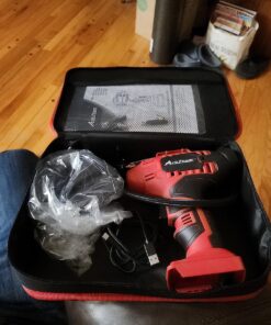 AVID POWER Tire Inflator Air Compressor, 20V Cordless Car Tire Pump with Rechargeable Li-ion Battery, 12V Car Power Adapter, Digital Pressure Gauge 1-red 32 81QhIR3TAjL