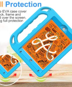 BMOUO Kids Case for iPad Mini 4/iPad Mini 5, iPad Mini 4/5 Case - Built-in Screen Protector, Shockproof Handle Convertible Stand Kids Case for iPad Mini 5th/4th Generation 7.9", Blue 17 81QiGKlfDbL