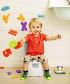 Munchkin® Arm & Hammer Multi-Stage 3-in-1 Potty Seat, (Potty Chair, Trainer Ring and Step Stool), Grey 25 81QiefcK0WL