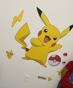 RoomMates RMK2536GM Pokemon Pikachu Peel and Stick Wall Decals , Yellow 30 81Qjt0XUAWL