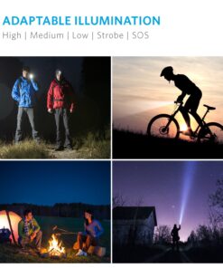 Anker Rechargeable Bolder LC90 LED Flashlight, Pocket-Sized Torch with Super Bright 900 Lumens CREE LED, IPX5 Water-Resistant, Zoomable, 5 Light Modes 32 81Qk08CK9CL