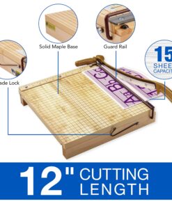 Swingline Paper Trimmer, Guillotine Paper Cutter, 12" Cut Length, 15 Sheet Capacity, ClassicCut Ingento (1132) 8 81Ql5Ns3JqL