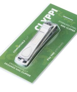 Alternative view of Clyppi Nail Clippers with Swing Out Nail Cleaner/Nail File - Fingernail Clippers / Toe Nail Clippers. Sharp Stainless Steel with Wide Easy Press Lever