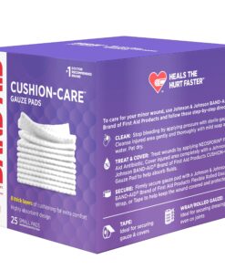 Band-Aid Brand Cushion Care Sterile Gauze Pads for Protection of Minor Cut, Scrapes & Burns, Absorbent & Non-Adhesive First Aid Wound Care Dressing Pads, Small Size, 2 in x 2 in, 25 ct<br> 14 81Qm2K sFL