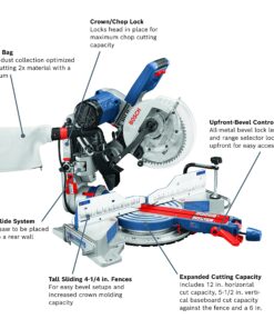 Alternative view of BOSCH CM10GD Compact Miter Saw - 15 Amp Corded 10 In. Dual-Bevel Sliding Glide Miter Saw with 60-Tooth Carbide Saw Blade
