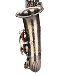 GLORY Engraved Flower Design High Grade Antique Finish Series PR4, E Flat Alto Saxophone with 11reeds,8 Pads Cushions,case,carekit 32 81QnSBrCoZL