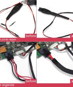 Ginsco 270Pcs 3:1 Shrink Ratio Dual Wall Adhesive Lined Heat Shrink Tubing Tube 6 Size: 3/8",1/4",3/16",1/8",3/32",1/16", 2 Color KIT Black Red 270 33 81QobKRgciS