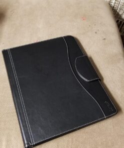 Skycase Padfolio Portfolio Case,Leather Portfolio Folder,Resume/Conference/Legal Document Executive Organizer with Letter/A4 Size Clipboard,Business Card Holder,Padfolio Portfolio for Women/Men,Black Black 43 81QpzYPFIGL