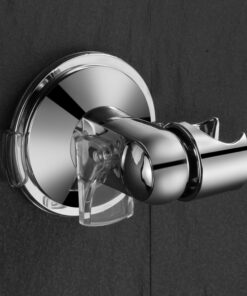 HotelSpa Universal Angle-Adjustable Hand Shower Wall Bracket for Easy Reach/Perfect Angle Fits ANY SHOWER! Patented Push-Lock provides Superior Suction Power. Self-Adhesive Slide-in Holder included 15 81Qq3LDQ1NL
