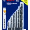 BOSCH BL9IM 9-Piece Assorted Set Black Oxide Metal Drill Bits Impact Tough with Impact-Rated Hex Shank for Applications in Steel, Copper, Aluminum, Brass, Oak, MDF, Pine, PVC and More