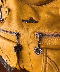 Purses and Handbags Women Tote Shoulder Top Handle Satchel Hobo Bags Fashion Washed Leather Purse 1-d.yellow 23 81QqKgOZRNL