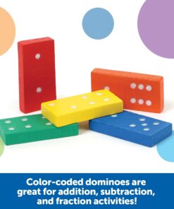 Alternative view of Learning Resources Double-six Dominoes In Bucket, Teaching aids, Math Classroom Accessories, 168 Pieces, Ages 5+