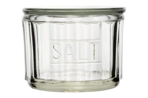 Round Pressed Glass Salt Cellar