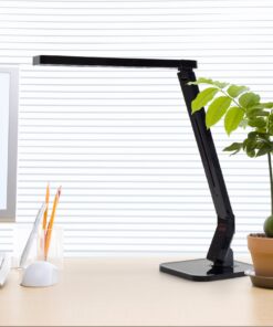 Softech - Natural Light Smart LED Lamp with Dimmable Light-Black (4 Lighting Modes, 5-Level Dimmer, Touch-Sensitive Control Panel, Auto Timer, USB Charging Port 5V/1.5A, Mobile Device Charger) Black 13 81QrmXL65SL