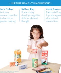 Melissa & Doug Fridge Groceries Play Food Cartons (8 pieces) Toy Groceries, Pretend Play Food, Play Kitchen Accessories For Kids Ages 3+ - FSC-Certified Materials 21 81Qs4PJpK1L