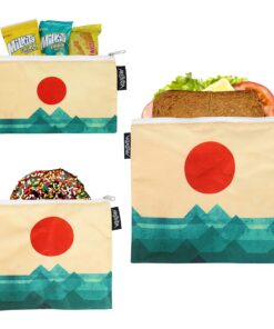 Artovida Artists Collective Lunch Baggies | Snack and Sandwich Bags with Zipper - Improved Dual Layer Design by Budi Kwan (Indonesia) The Ocean, the Sea, the Wave Budi Kwan - The Ocean - Baggie 27 81Qs55V3qWS