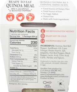 Cucina & Amore Quinoa Meal Spicy Jalapeno & Roasted Peppers - 7.9 OZ (Pack of 6) 6 81QtQcUw79L