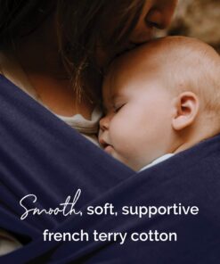 Boba Baby Wrap Carrier Newborn to Toddler - Stretchy Baby Wraps Carrier - Baby Sling - Hands-Free Baby Carrier Wrap - Baby Carrier Sling - Baby Carrier Newborn to Toddler 7-35 lbs (Navy Blue) Navy Blue 23 81Qv7Y uuQL