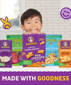 Annie's Homegrown Variety Organic Variety Pack, Cheddar Bunnies, Bunny Grahams & Cheddar Squares, 12 Pouches Crackers & Graham snacks 12 Piece Assortment 33 81QvgmySUNL 1