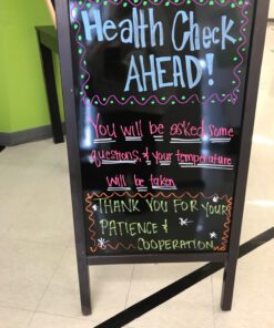 Tektrum Large Sturdy Advertising Double-Side Sidewalk A-Frame Dark Wood Sandwich Sign Board 20"x40", Free Standing, Easy Erase Writing Surface, for Shops Pubs Restaurants - Liquid Chalk Use 14 81QwIbB1UCL