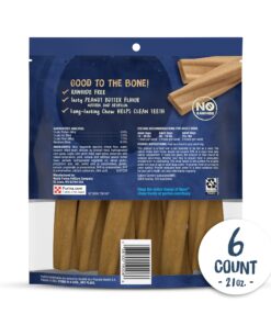 Purina Busy Bone Made in USA Facilities, Long Lasting Small/Medium Breed Adult Dog Chews, Peanut Butter Flavor - 6 ct. Pouch 6 Count (Pack of 1) 20 81Qyfdtr 3S