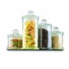 Anchor Hocking Apothecary Jar Canister Set with Ball Lid, 4-Piece Set, Clear Glass - 4 Piece Ball Jar Set 21 81Qz NerxLL