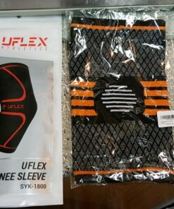 UFlex Athletics Knee Compression Sleeve Support for Women and Men - Knee Brace for Pain Relief, Fitness, Weightlifting, Hiking, Sports Medium Red 39 81Qz3uXmIkL