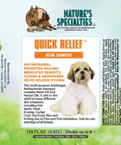 Nature's Specialties Quick Relief Ultra Concentrated Dog Neem Shampoo for Pets, Makes up tp 2 Gallons, Natural Choice for Professional Groomers, Helps Relieve Itching, Made in USA, 32 oz 6 81R f2nq7VL