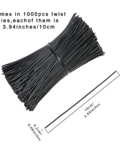 SumDirect 1000Pcs 4 Inch Plastic Twist Ties Strips for Making Facial Face Mask Party Cello Candy Bags Cake Pops (Black) Black 12 81R05kOUY2L