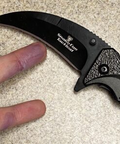 Snake Eye Tactical Everyday Carry Spring Assist Style Folding Pocket Knife EDC (Black) Black 30 81R06 R1xL