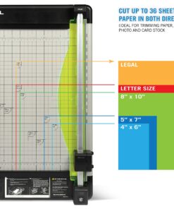 CARL Heavy Duty Rotary Paper Trimmer - 12238, Black/Silver, 18inch 18-Inch 11 81R1HJx4w5L