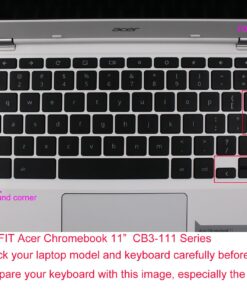 Alternative view of Silicone Keyboard Cover Skin Compatible for Acer Chromebook R11 CB3-131 CB5-132T, 2017 Acer Premium R11 Convertible, Acer Chromebook R13 CB5-312, Acer Chromebook 14 CB3-431 CP5-471 (Ombre Mint Green) Ombre Mint Green