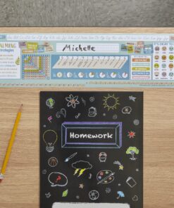 Really Good Stuff Boho Self-Adhesive Vinyl Desktop Helpers - Set of 24 - Intermediate 12 81R2YPqzwZL