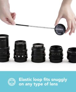 Foto&Tech Camera Lens Cap Keeper Holder with Elastic String Anti-Loss. Compatible with Canon, Nikon, Sony, Panasonic, Fujifilm, Pentax, Sigma DSLR SLR Evil Mirrorless Cameras Video Cameras (3 Pack) 3 Pack Black 19 81R3a5TZreL 1